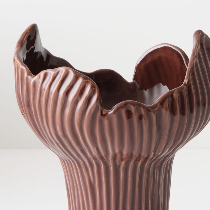 Fjord Vase - Bordeaux, 21cml x 19cmw x 24cmh