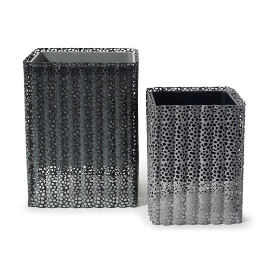 Pot Malmo Square (Set of 2) Gunmetal Grey (FI8370GMT)