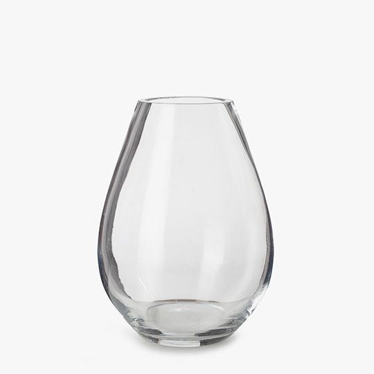 6 x Vase Glass Drop Clear (FI069CL)