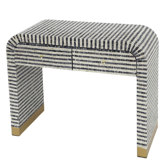 Pearl Wave Striped Mother of Pearl Hand Inlay Console Table
