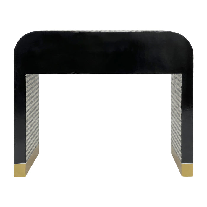 Pearl Wave Striped Mother of Pearl Hand Inlay Console Table