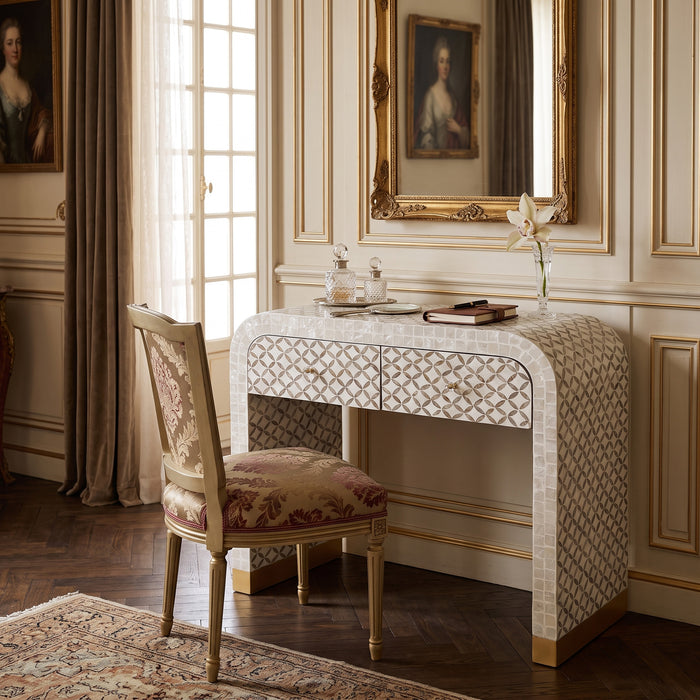 Luna Mother of Pearl Hand Inlay Console Table