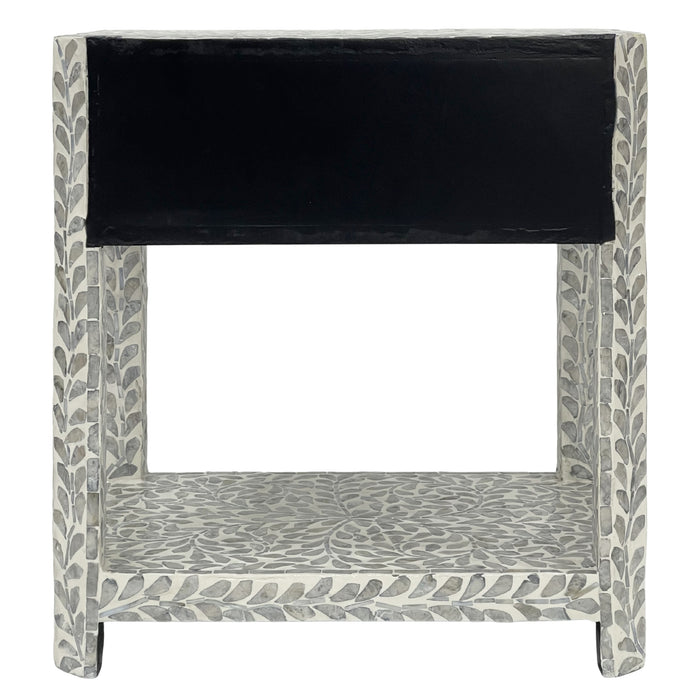 Pearl Flora Mother of Pearl Inlay Bedside Table