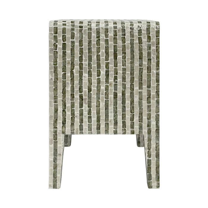 Contour Mother of Pearl Hand Inlay Bedside Table