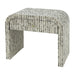 Contour Mosaic Mother of Pearl Hand Inlay Bedside Table