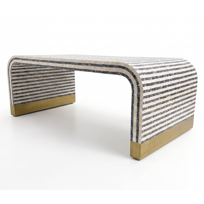 Pearl Wave Mother of Pearl Inlay Coffee Table