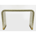 Contour Crest Mother of Pearl Hand Inlay Console Table