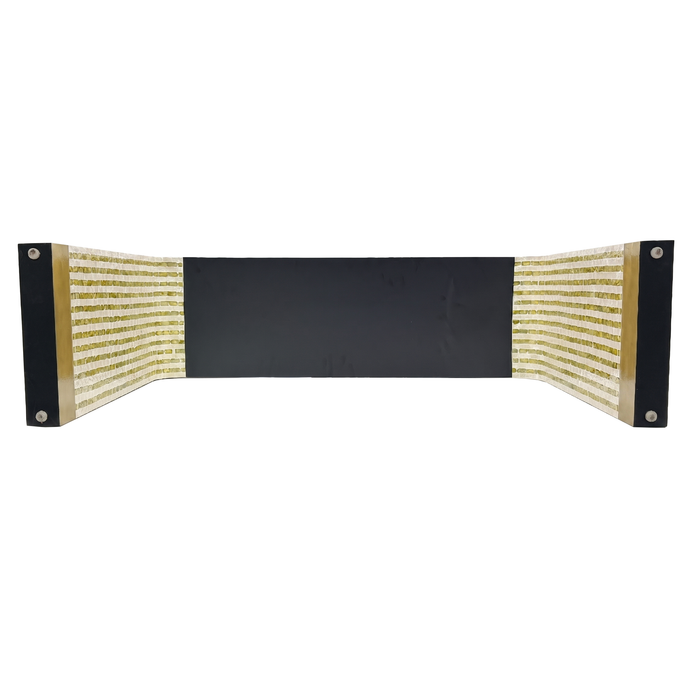 Contour Crest Mother of Pearl Hand Inlay Console Table