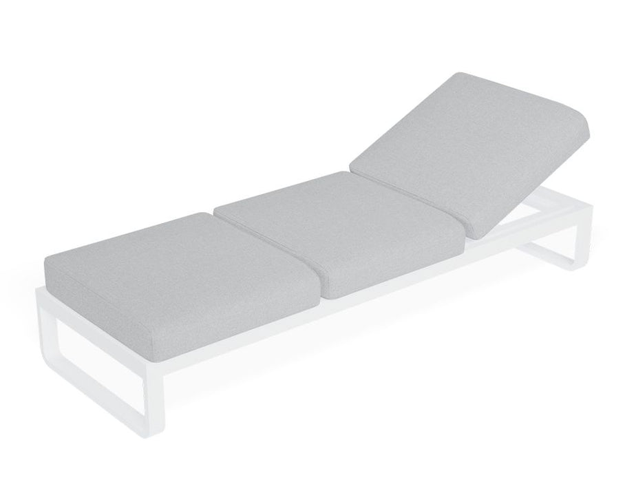 Fino Config A - Outdoor Modular Sofa in Matt White aluminium with Light Grey Cushions