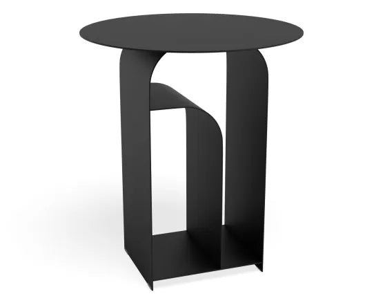 Forme Side Table - Black, Wood, 38cm W