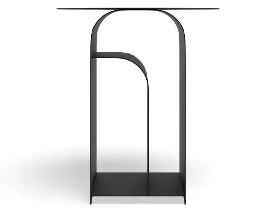 Forme Side Table - Black, Wood, 38cm W