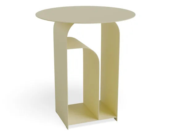 Forme Side Table - Butter Yellow, Wood, 38cm W