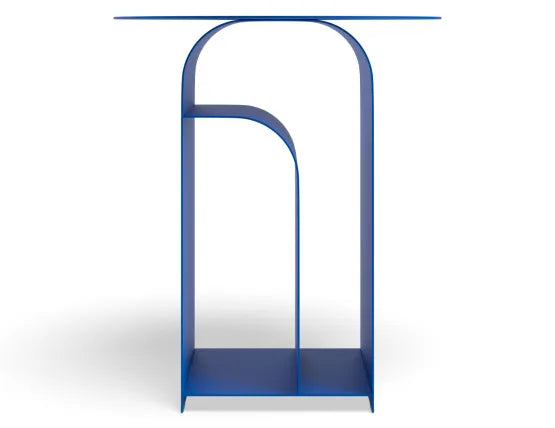 Forme Side Table - Cobalt Blue, Wood, 38cm W