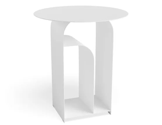 Forme Side Table - White, Wood, 38cm W