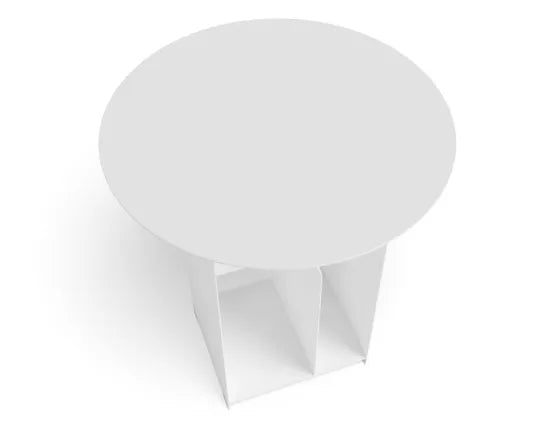 Forme Side Table - White, Wood, 38cm W