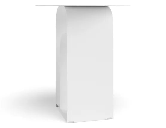 Forme Side Table - White, Wood, 38cm W