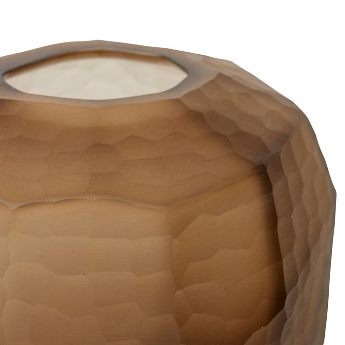 Rufus Round Vase - Brown, 15cm (H)