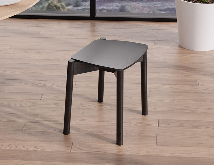 Andi Low Stool - Black Ash 45cm