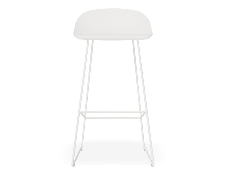 Pop Stool - White Frame and Shell Seat - 75cm Commercial Bar Height