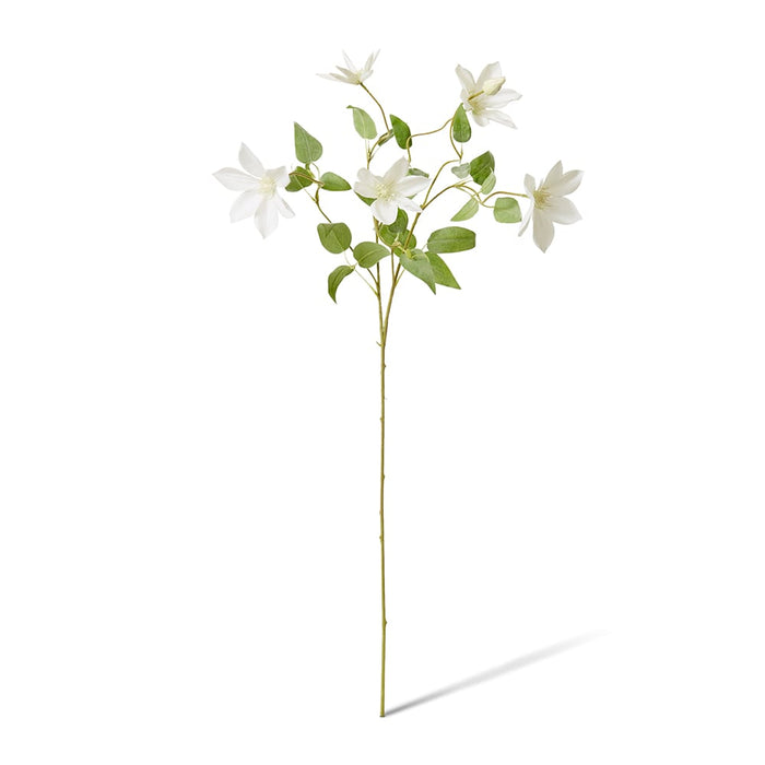 Clematis Flower Spray Pack of 12 - White, 86cm (H)