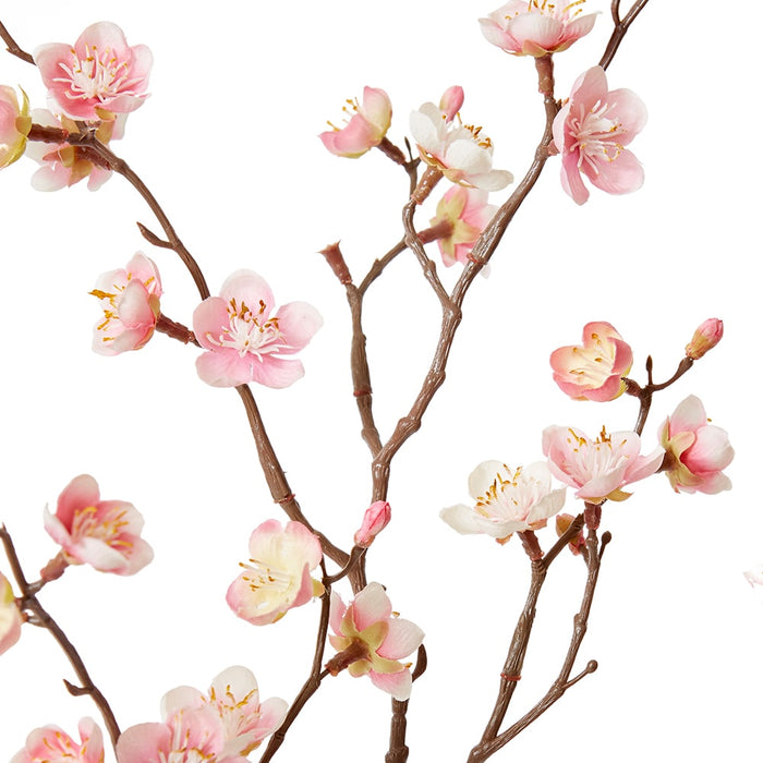 Blossom Plum Spray Pack of 12 - Pink, 89cm (H)