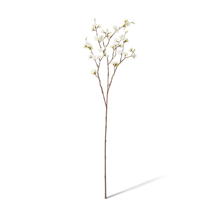 Blossom Plum Spray Pack of 12 - White, 89cm (H)