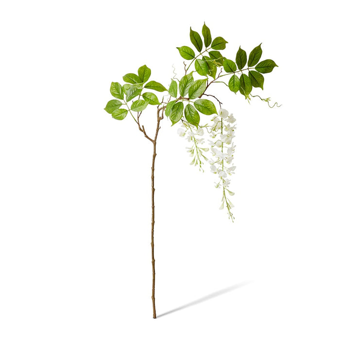 Wisteria Hanging Spray Pack of 6 - White, 127cm (H)
