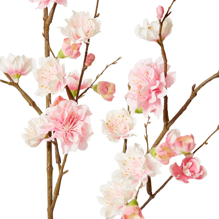 Blossom Plum Spray Pack of 12 - Pink, 109cm (H)