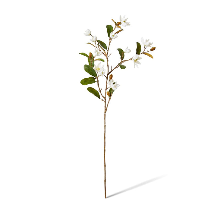 Magnolia Pearl Spray Pack of 12 - White, 84cm (H)