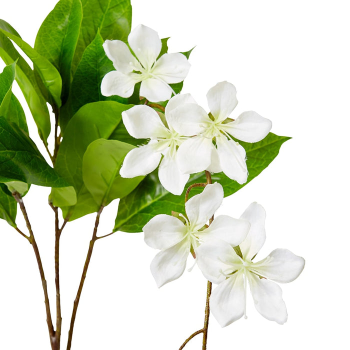 Island Blossom Spray Pack of 6 - White, 104cm (H)