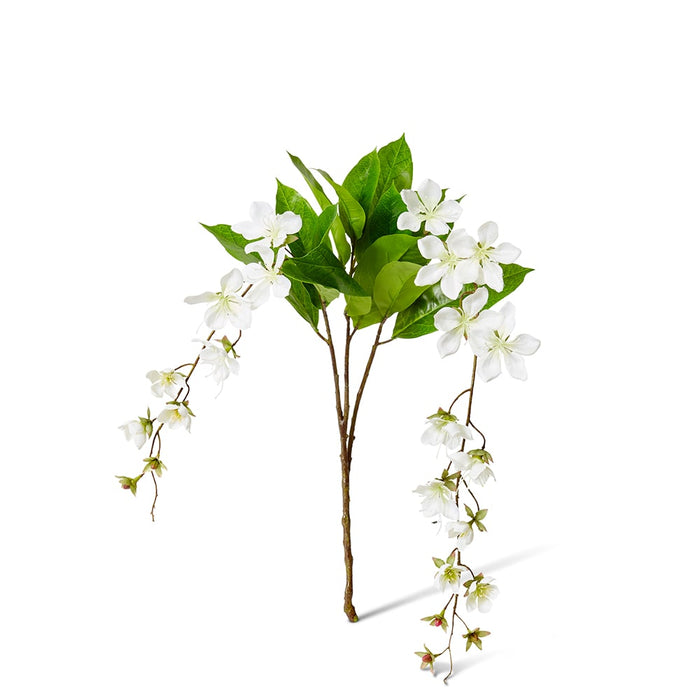 Island Blossom Spray Pack of 6 - White, 104cm (H)