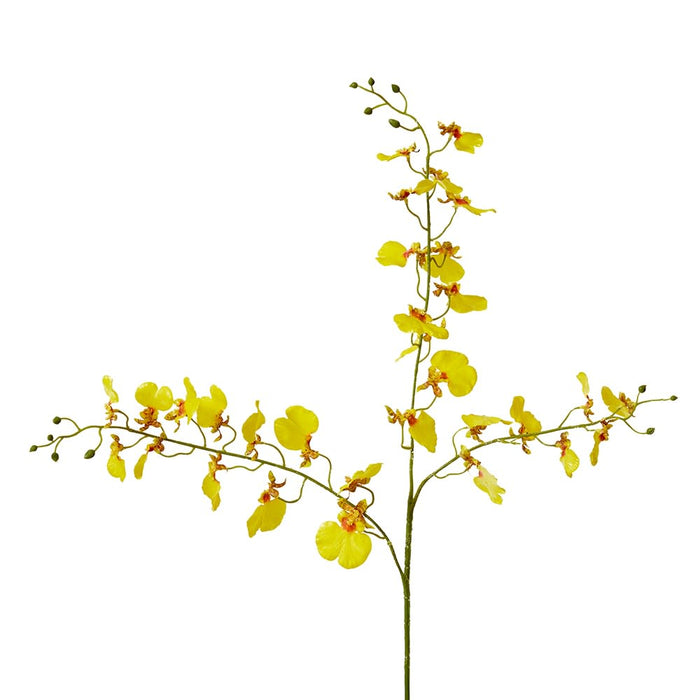 Dancing Orchid Spray (RT) Pack of 12 - Yellow, 97cm (H)