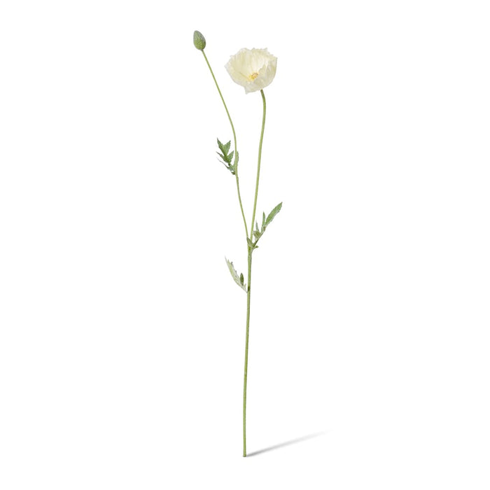 Poppy Spray Pack of 12 - White, 61cm (H)