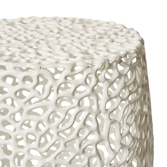 Ishaan Side Table - White, 45cm (H)