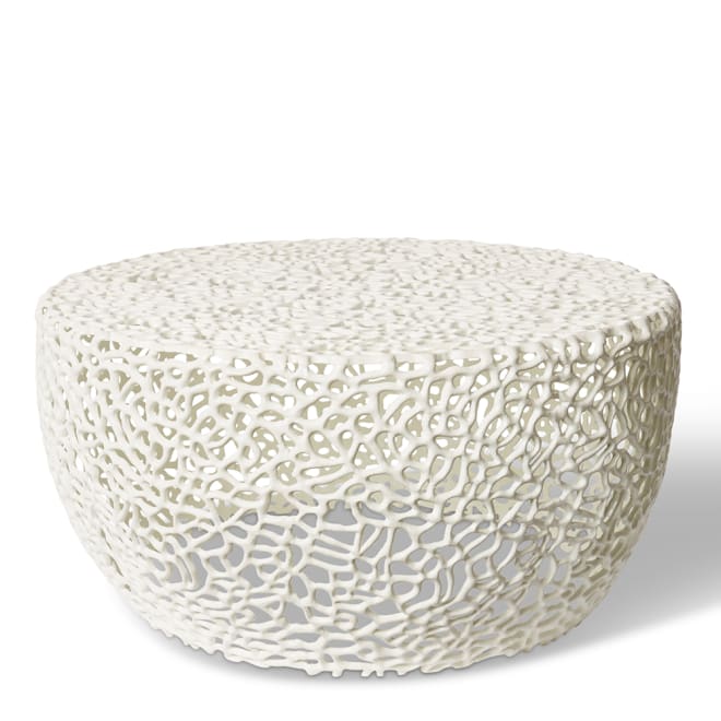 Ishaan Coffee Table - White, 38cm (H)