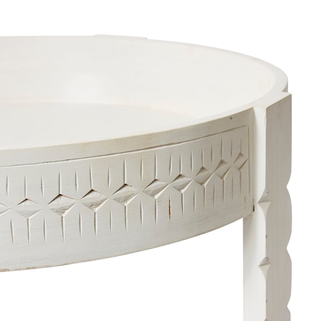Yesha Coffee Table - White, 30cm (H)