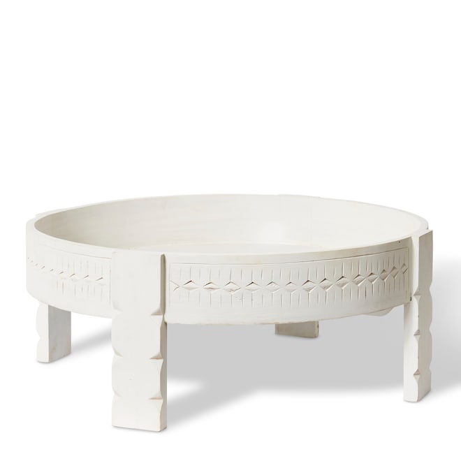 Yesha Coffee Table - White, 30cm (H)
