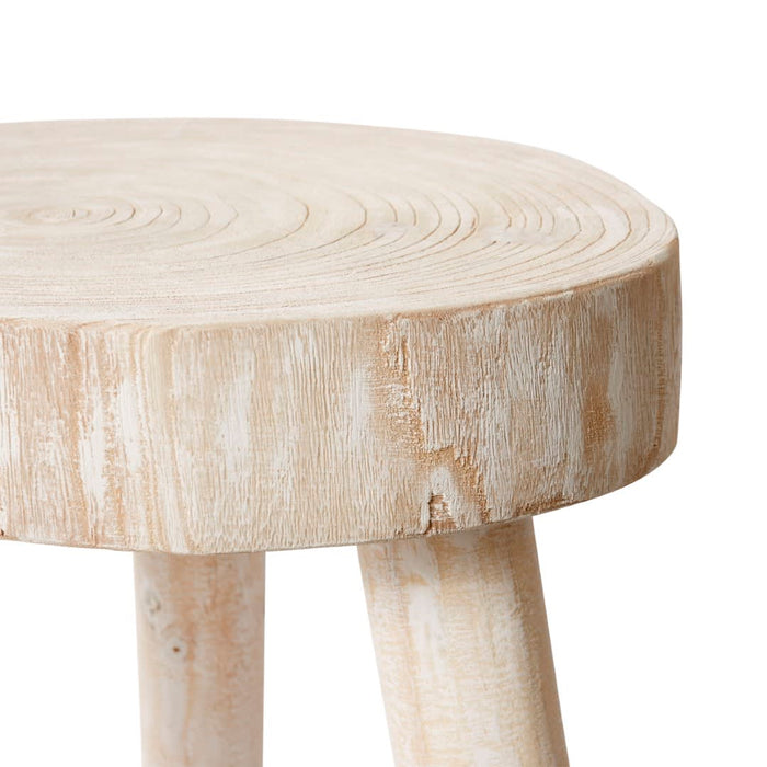 Cesar - Side Table Whitewash, 60cm (H)