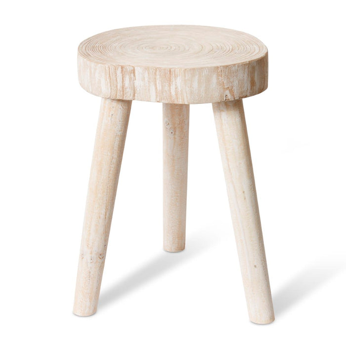 Cesar - Side Table Whitewash, 60cm (H)