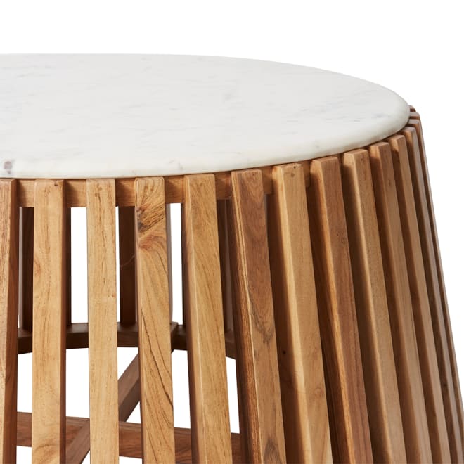Azuka Coffee Table - White/Natural, 49cm (H)