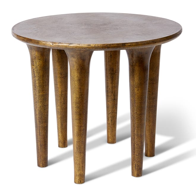 Kamotho Side Table - Antique Gold, 47cm (H)