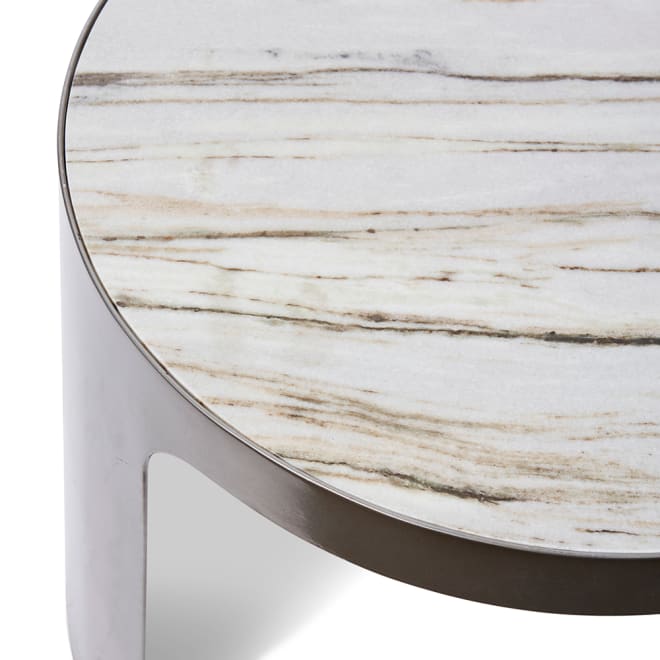Sena Coffee Table Tall - Black White/Grey, 42cm (H)