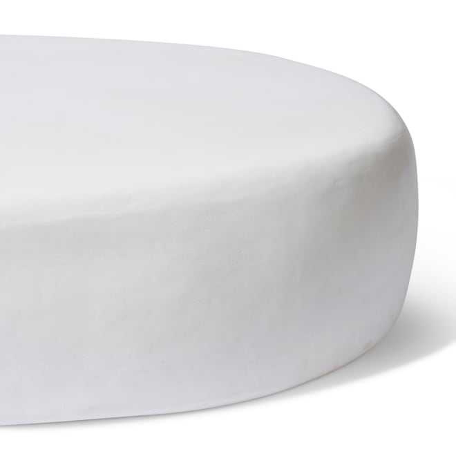 Kato Coffee Table Oval - White, 25cm (H)