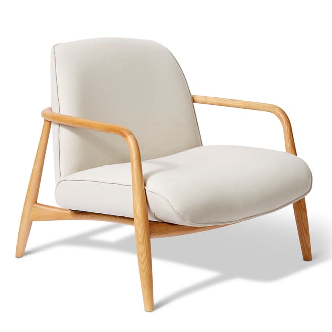 Elio Chair - Cream/Natural, 77cm (H)