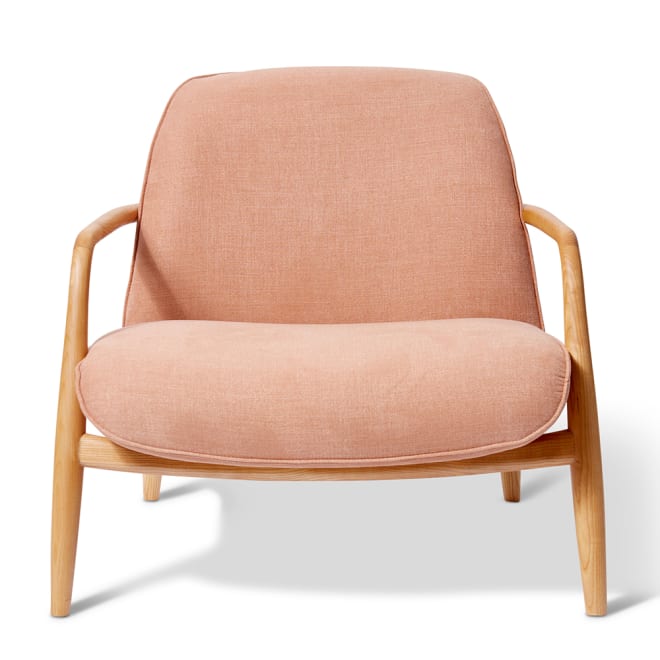 Elio Chair - Coral/Natural, 77cm (H)