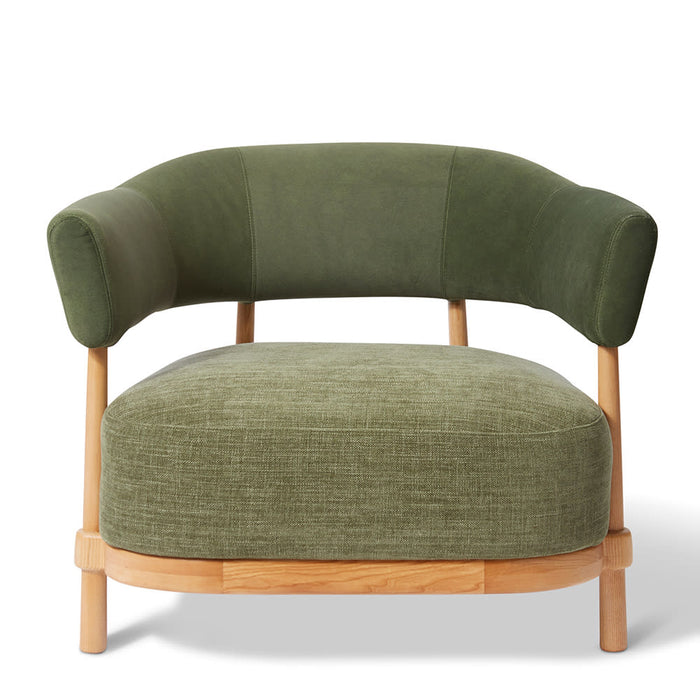 Leon Chair - Green/Natural, 71cm (H)