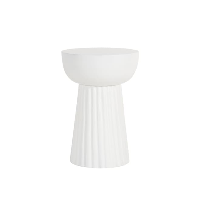 Layla Side Table - White, 50cm (H)