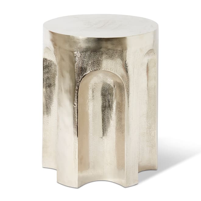 Mehkai Stool - Nickel, 49cm (H)