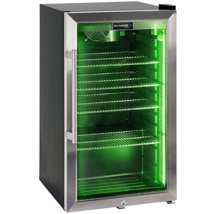 Schmick Outdoor Triple Glazed Alfresco Bar Fridge With Led Strip Lights, Lock And LOW E Glass, Indoor Use Also Perfect! (Model: HUS-SC88-SS)