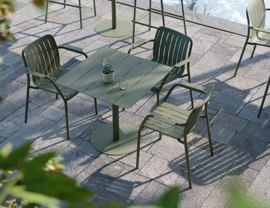 Roku Armchair - Outdoor - Eucalyptus Green - Chair with Husk Cushion